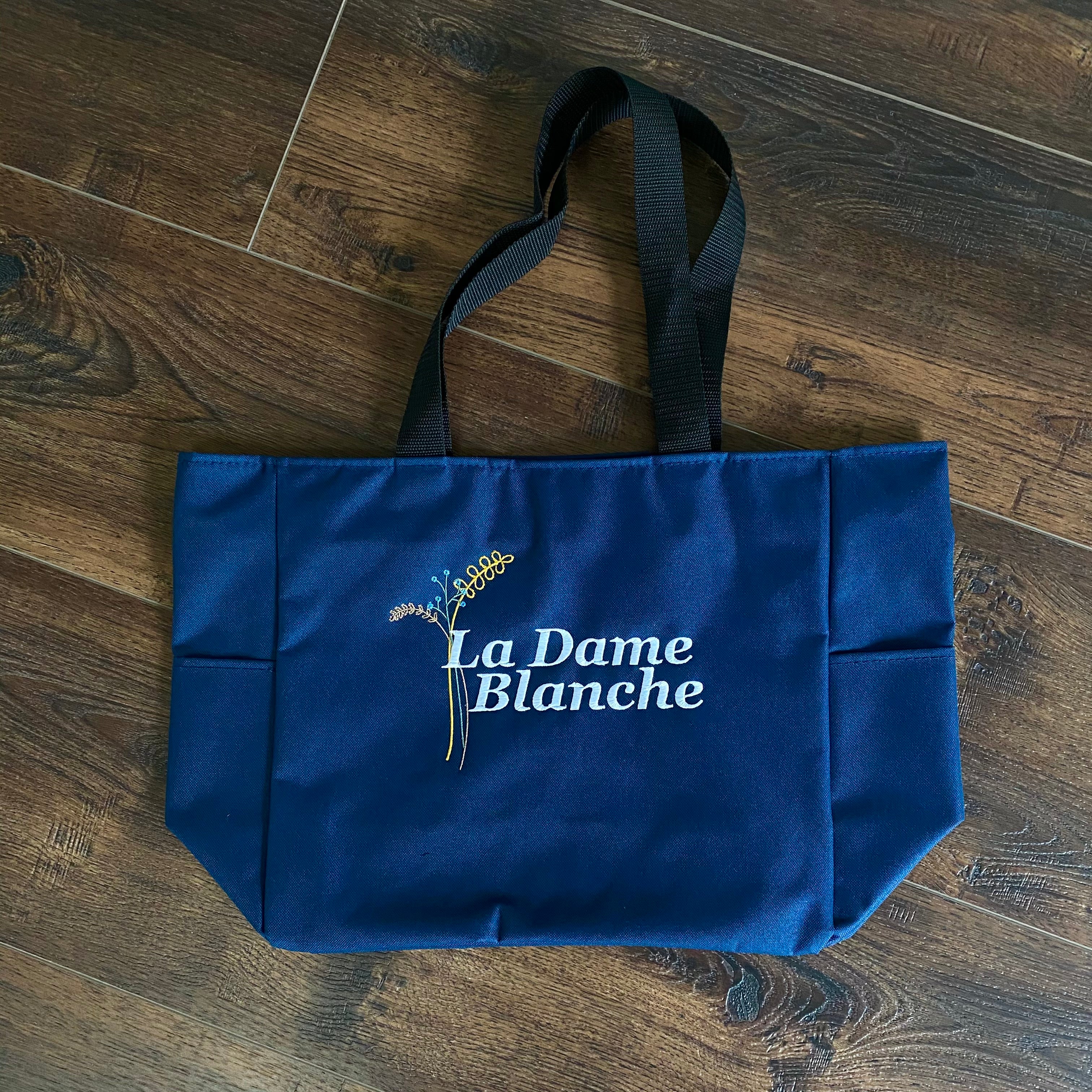 La Dame Blanche Embroidered Tote Bag - Outlander Inspiration