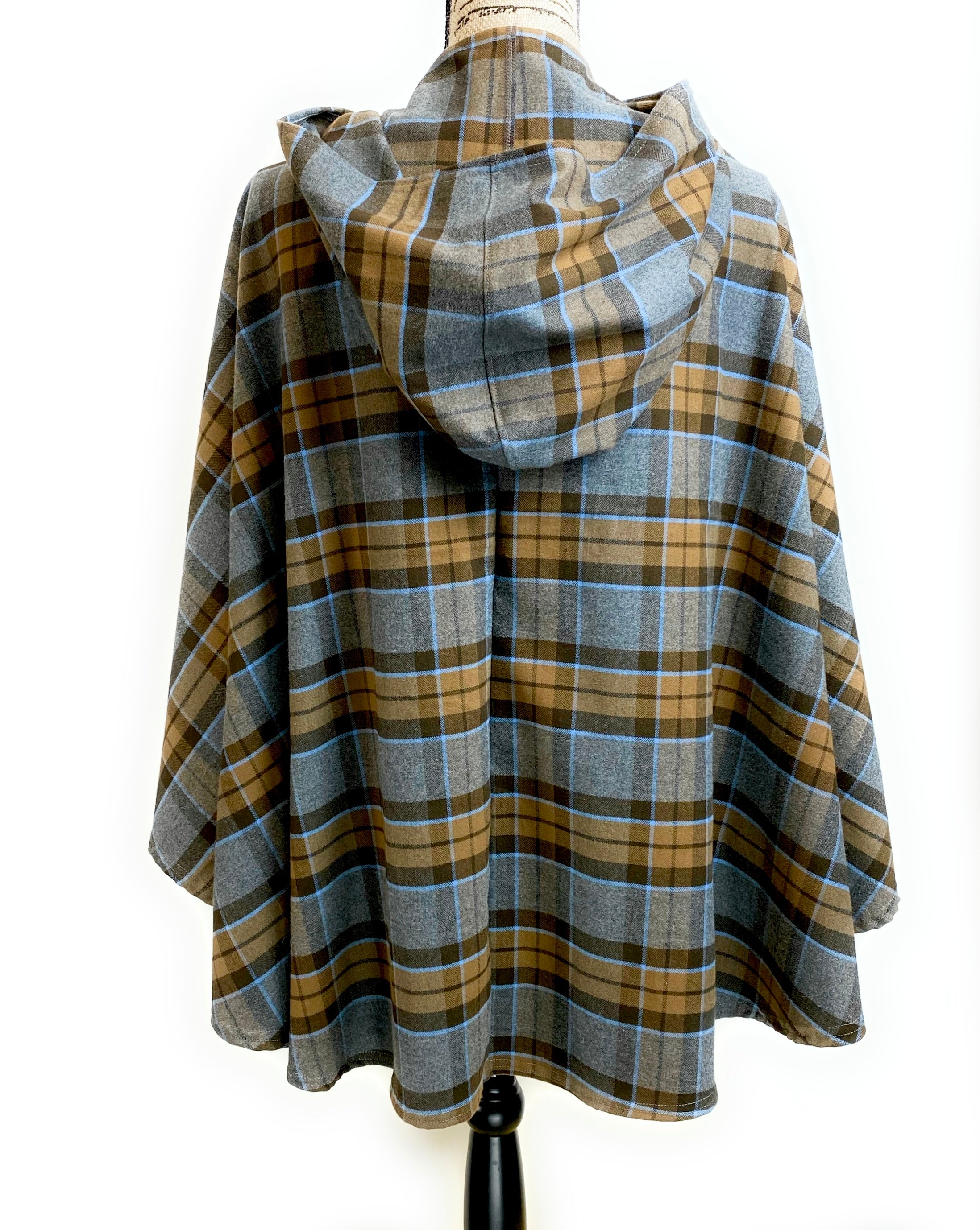 Hooded Poncho - Outlander Clan MacKenzie Inspired Tartan Hoodie