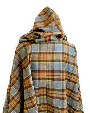 Hooded Poncho - Outlander Clan Fraser Inspired Tartan Hoodie