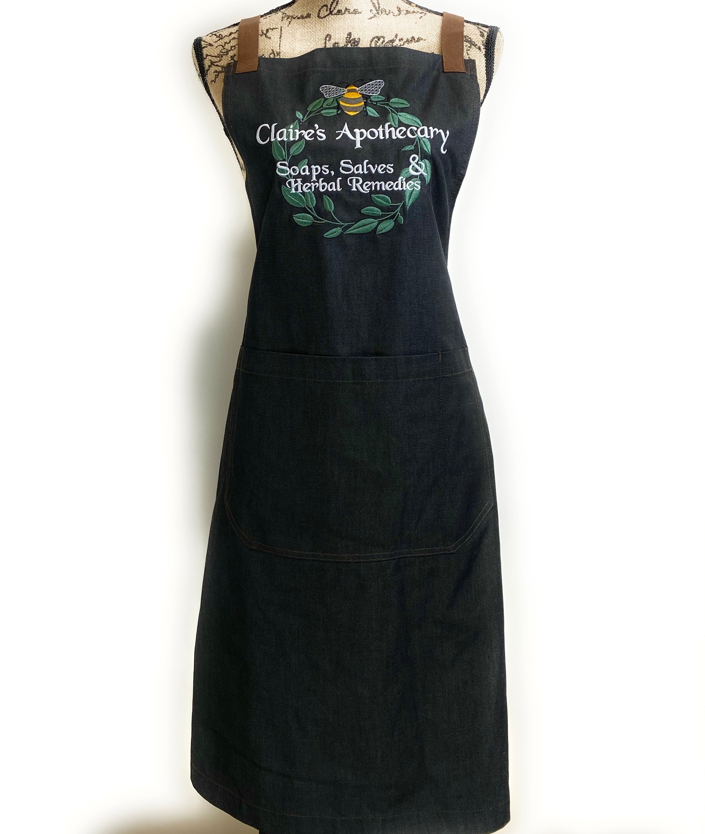 Claire's Apothecary Embroidered Apron - Outlander Inspiration