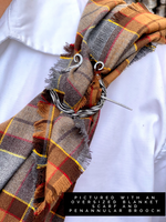 Oversized Blanket Scarf/Earasaid - Outlander Clan Fraser Inspired Gray, Brown, Yellow, and Red Cotton Flannel