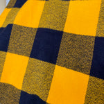 Luxe Collection Vibrant Sunflower Yellow and Black Buffalo Plaid Infinity and Blanket Scarves