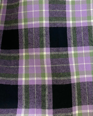 Lavender, Black, Sage Grey, and White Plaid Infinity and Blanket Scarves