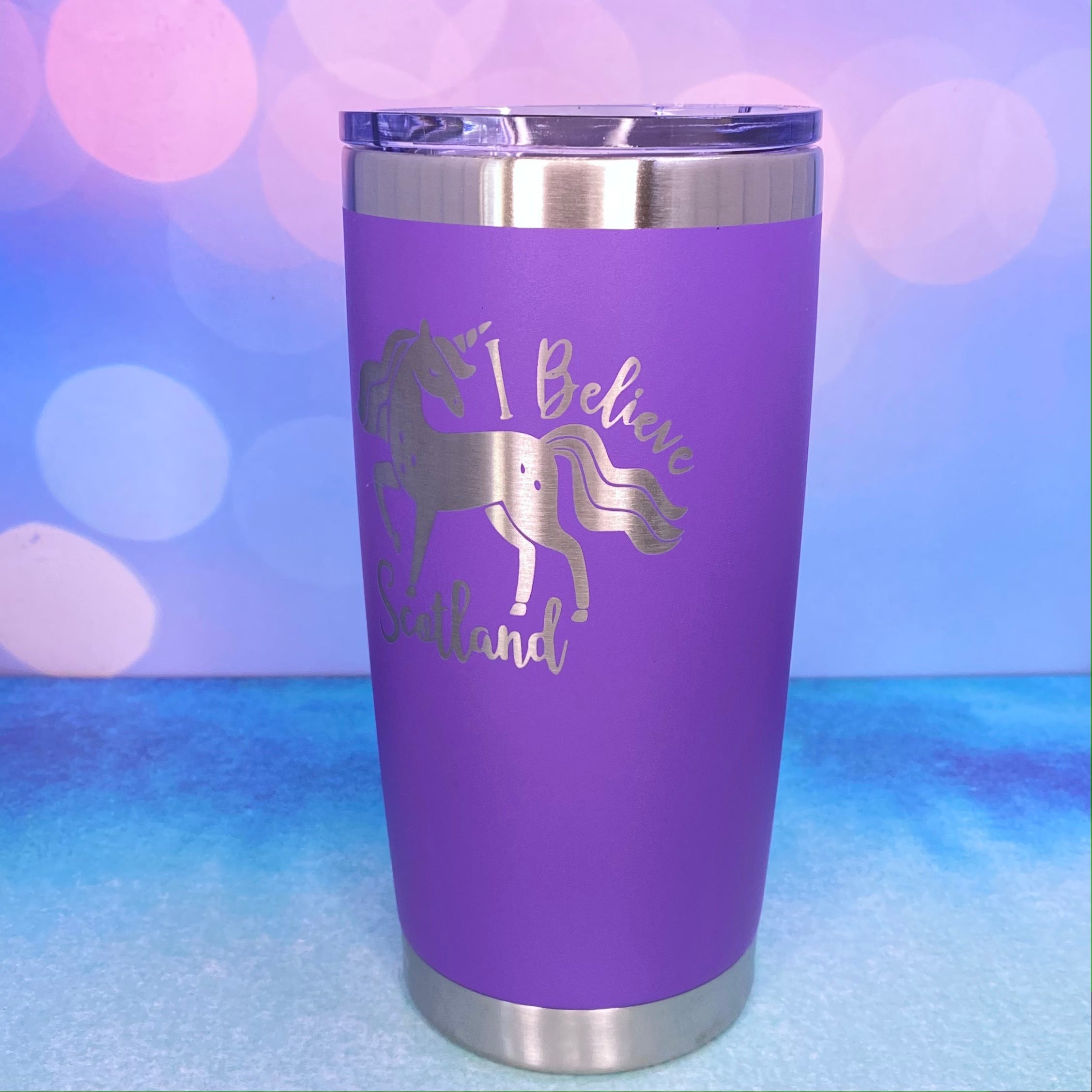 Scottish Thistle Flower Laser Engraved Powder Coated 20oz Double Walle –  Thistle & Stitch