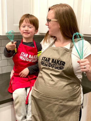 KIDS Star Baker Embroidered Apron - Multiple Apron Color Options