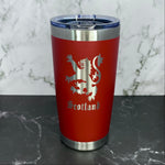 Rampant Lion of Scotland Royal Flag Laser Engraved Powder Coated 20oz Double Walled Insulated Tumbler