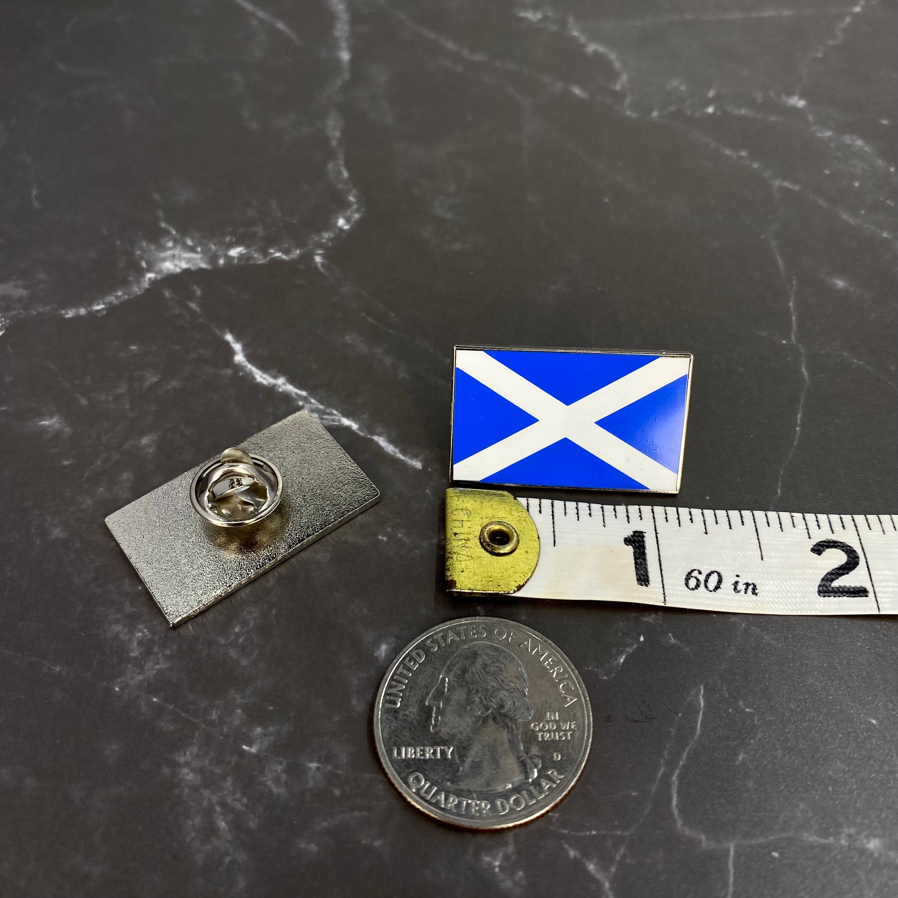 Saltire and Royal Flags of Scotland Small Enamel Coated Metal Pins