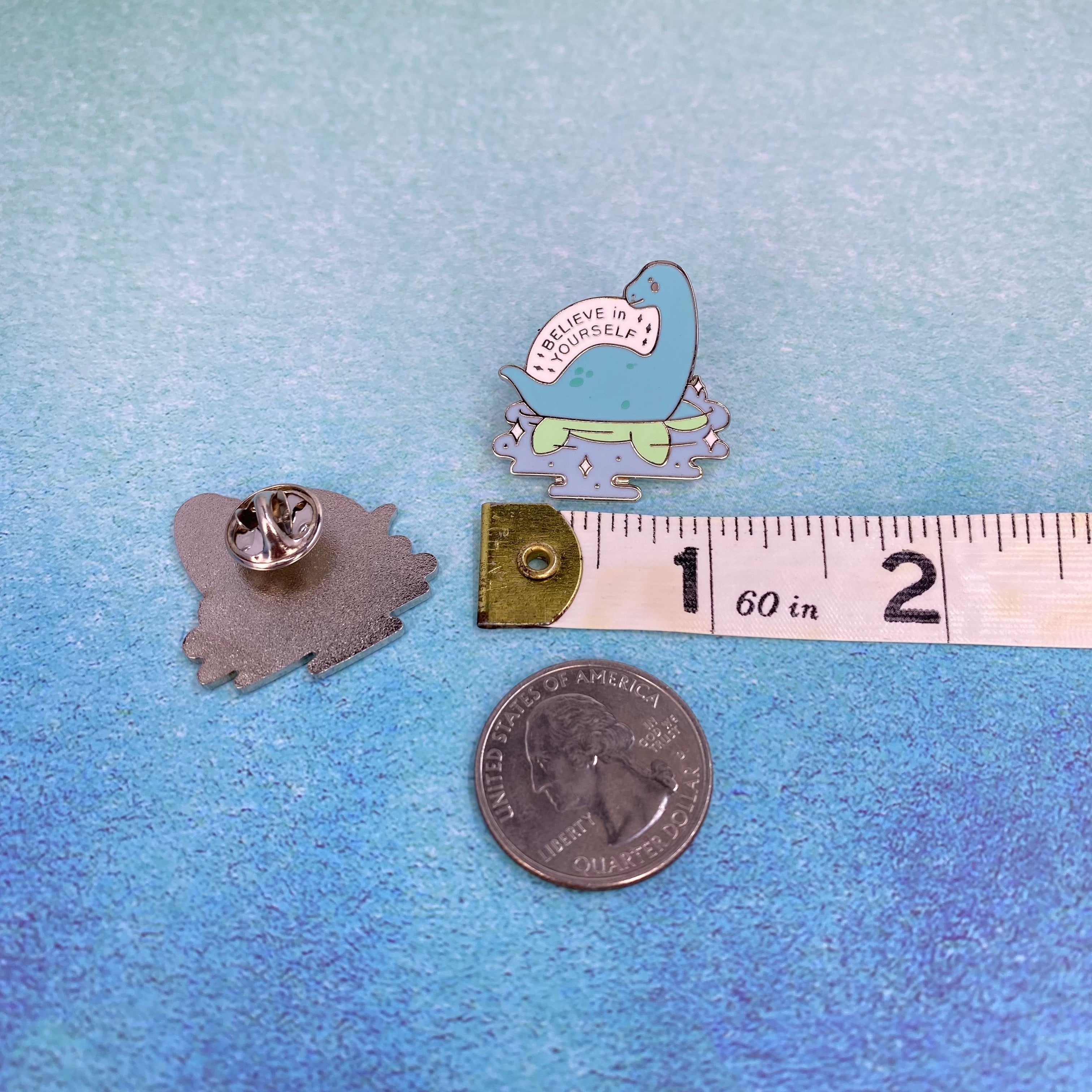 Nessie the Loch Ness Monster Small Enamel Coated Metal Pins