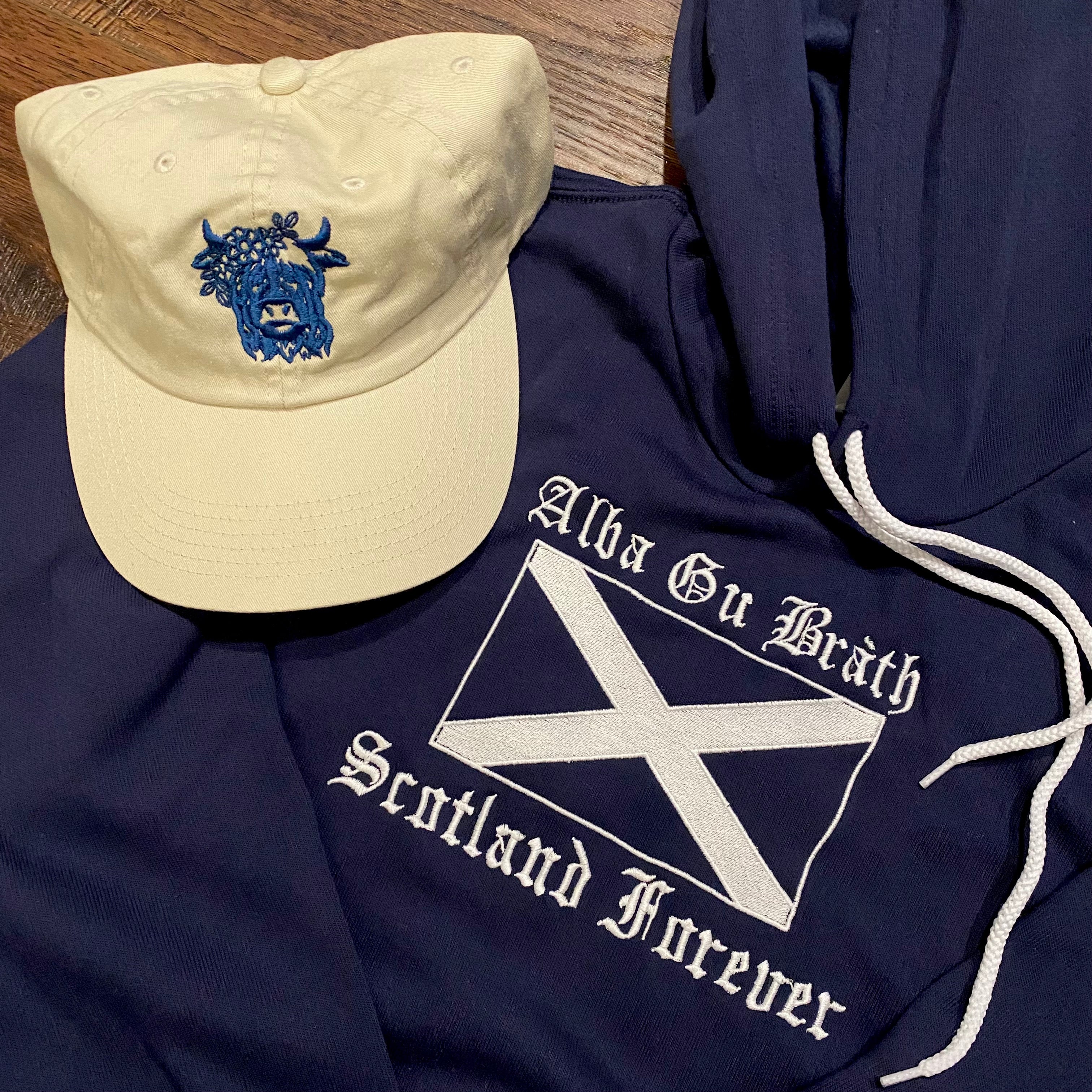 Alba Gu  Bràth, Scotland Forever Saltire Flag Fleece Unisex Sweatshirt Hoodie