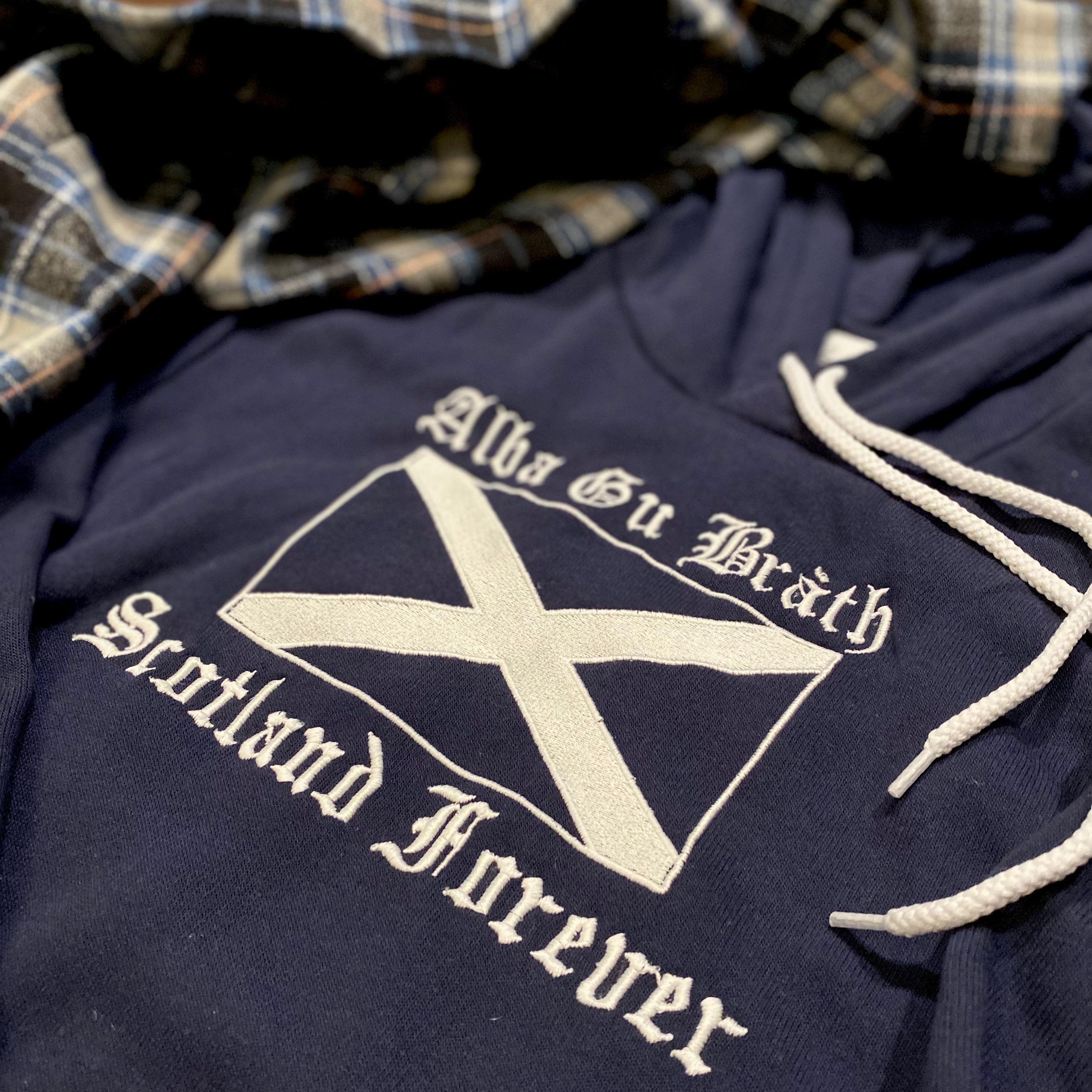 Alba Gu  Bràth, Scotland Forever Saltire Flag Fleece Unisex Sweatshirt Hoodie