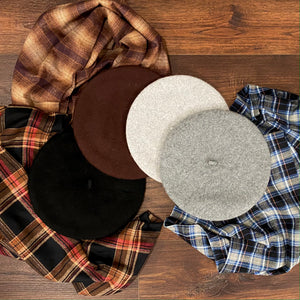 Wool Blend Felt Tam O'Shanter - Scottish Bonnet, Beret Hat - Now in 5 Colors!