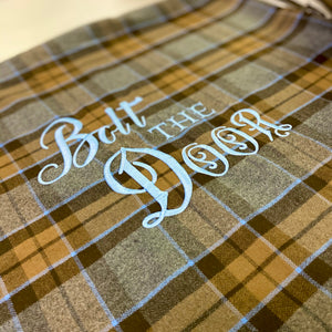 "Bolt the Door” Outlander Quote Inspired Embroidered Flannel Envelope Pillowcase