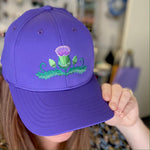 Scottish Purple Thistle Embroidered Hat