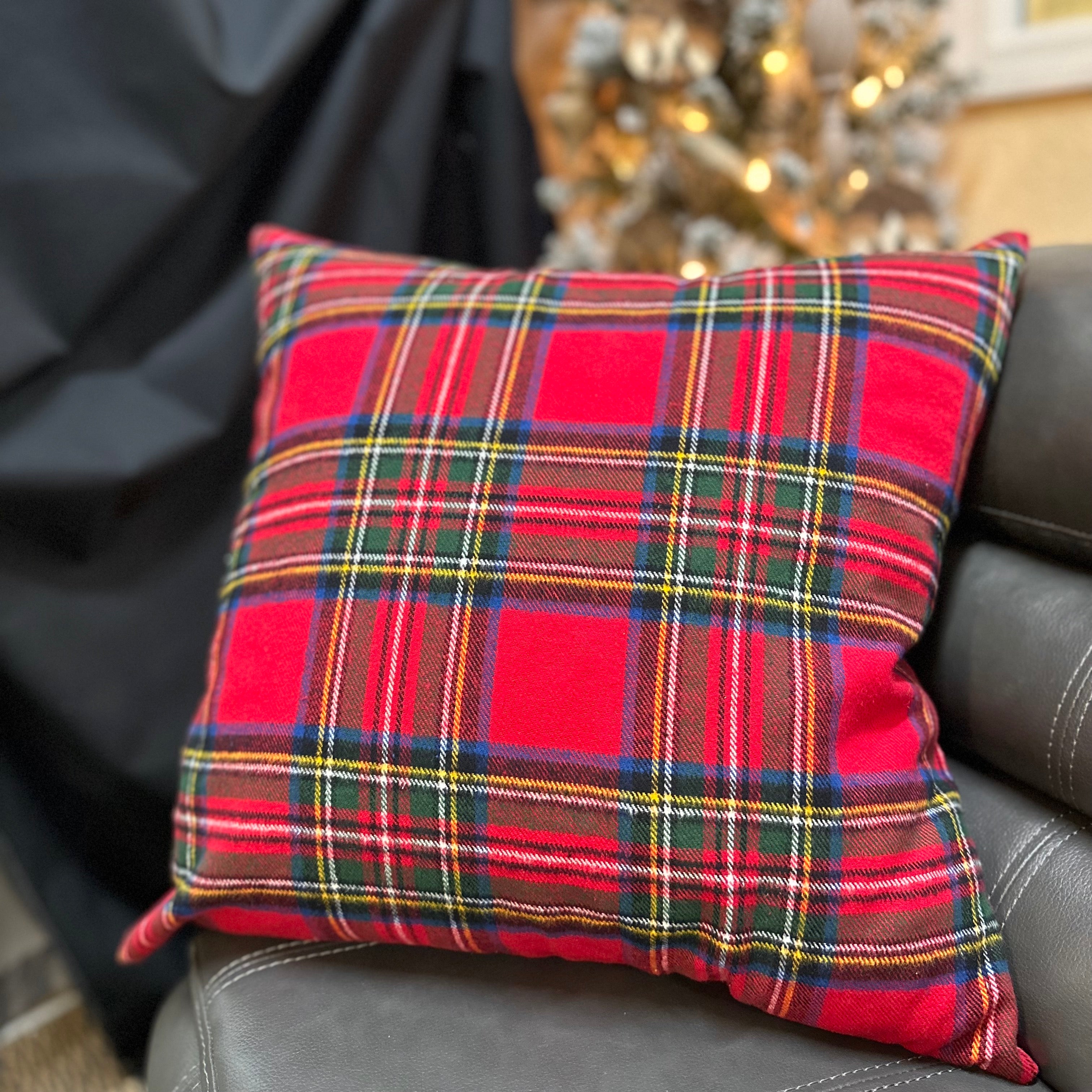 Royal Stewart & Grey Stewart Tartan Christmas Cotton Flannel Envelope Pillowcase