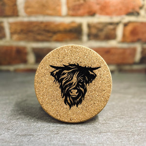 Scotland Inspired Laser Engraved Cork Coasters