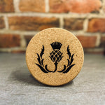 Scotland Inspired Laser Engraved Cork Coasters
