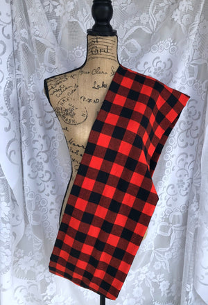 Orange and Black Lightweight Flannel Plaid Infinity or Blanket Scarf Giants Baseball Game Classic Buffalo Lumberjack Check Tartan Wrap