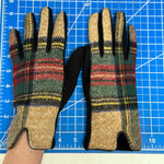 Red, Navy Blue, and Green Plaid Touchscreen Gloves