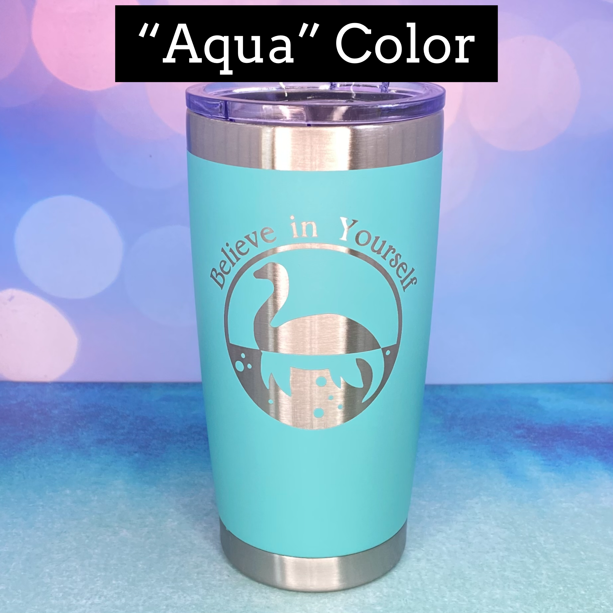 Not in the Moood Highland Cow Laser Engraved Powder Coated 20oz Double Walled Insulated Tumbler