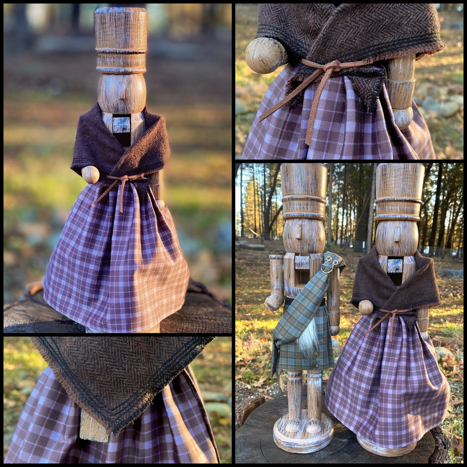 Kilted Outlander Inspired Nutcrackers - Jamie and Claire Options!