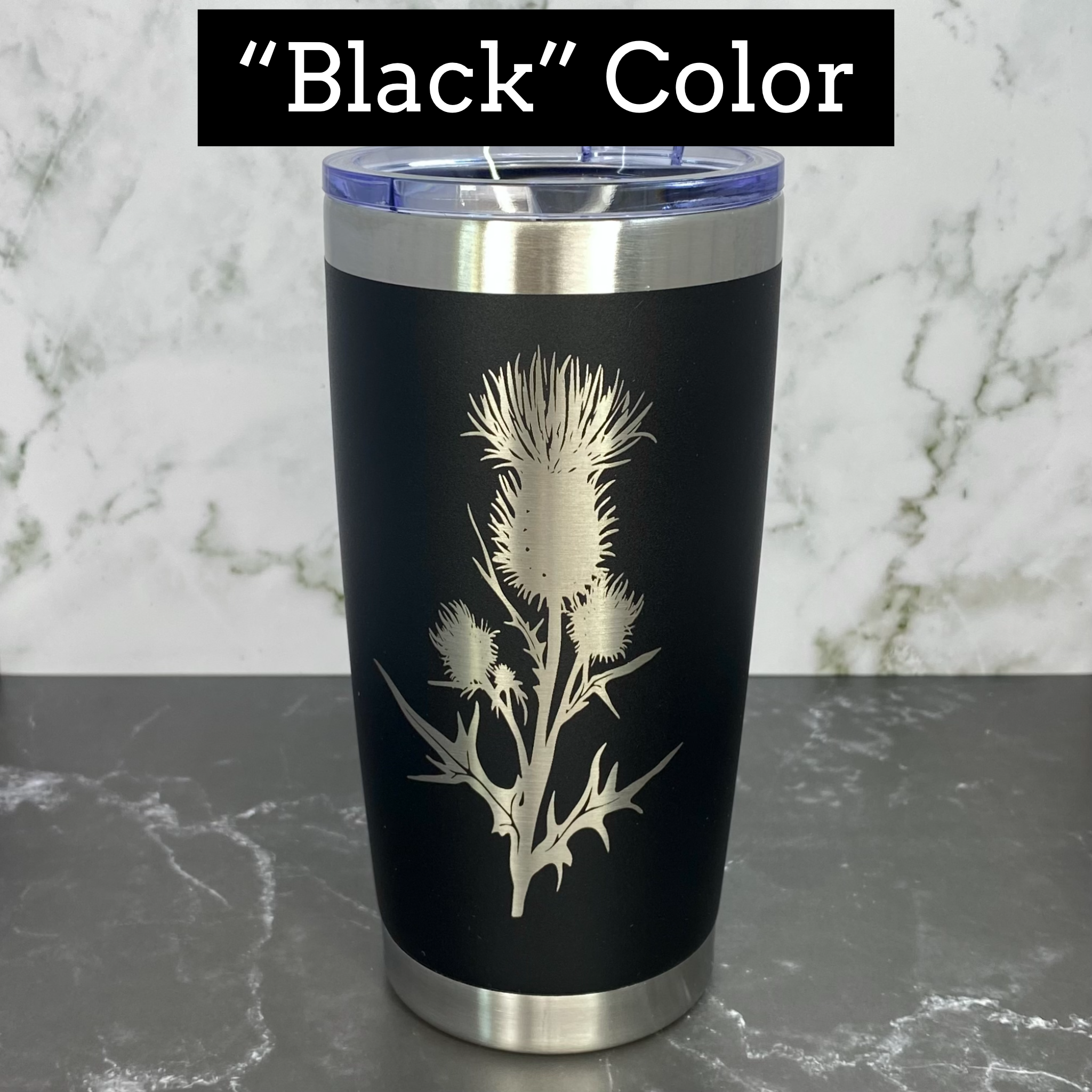 Highland Cow with Flowers 20 oz insulated tumbler with lid and straw