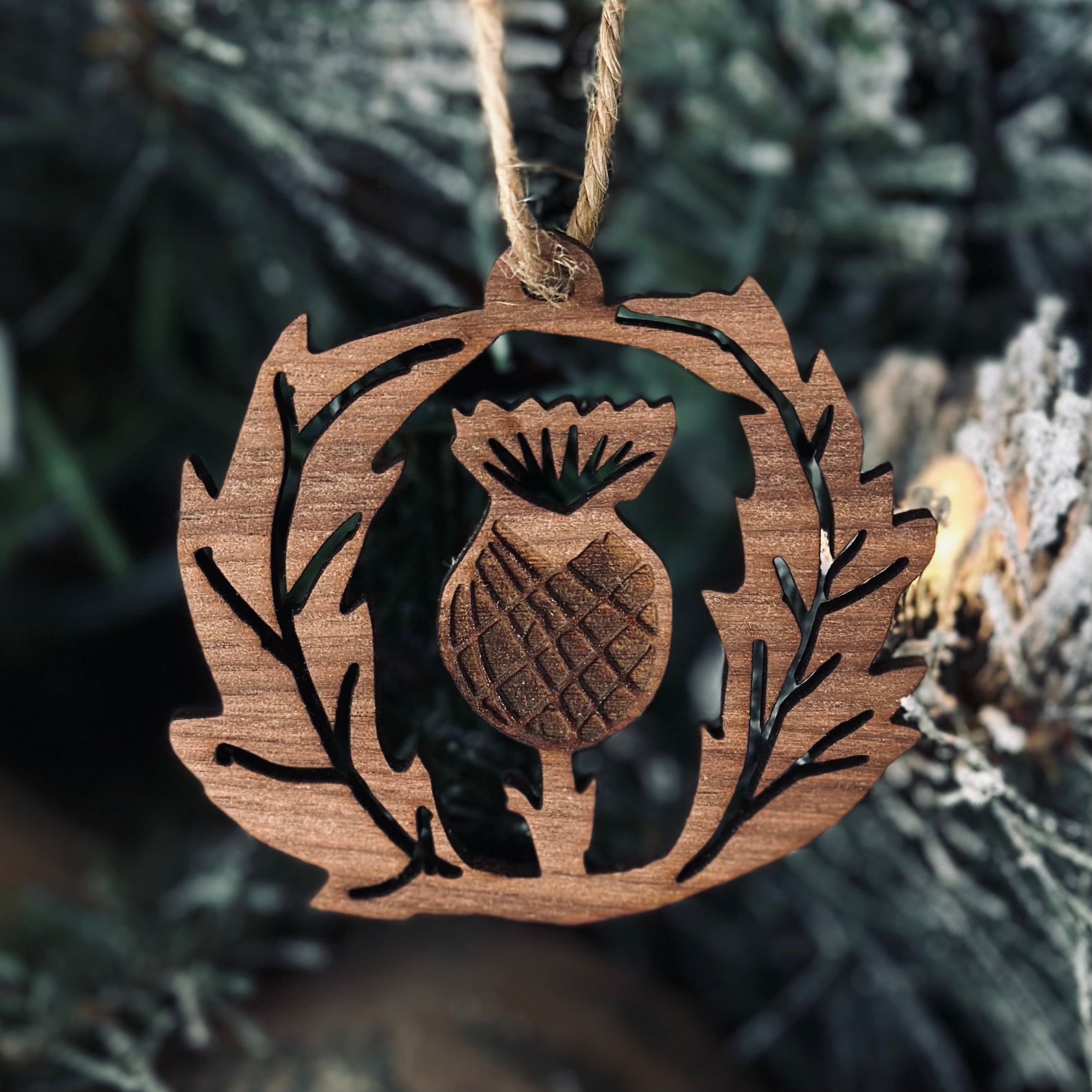 Teardrop Trinity Celtic Knot - Wooden Ornament Collection by Acorn & Fox