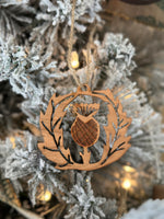 Scottish Thistle - Wooden Ornament Collection by Acorn & Fox