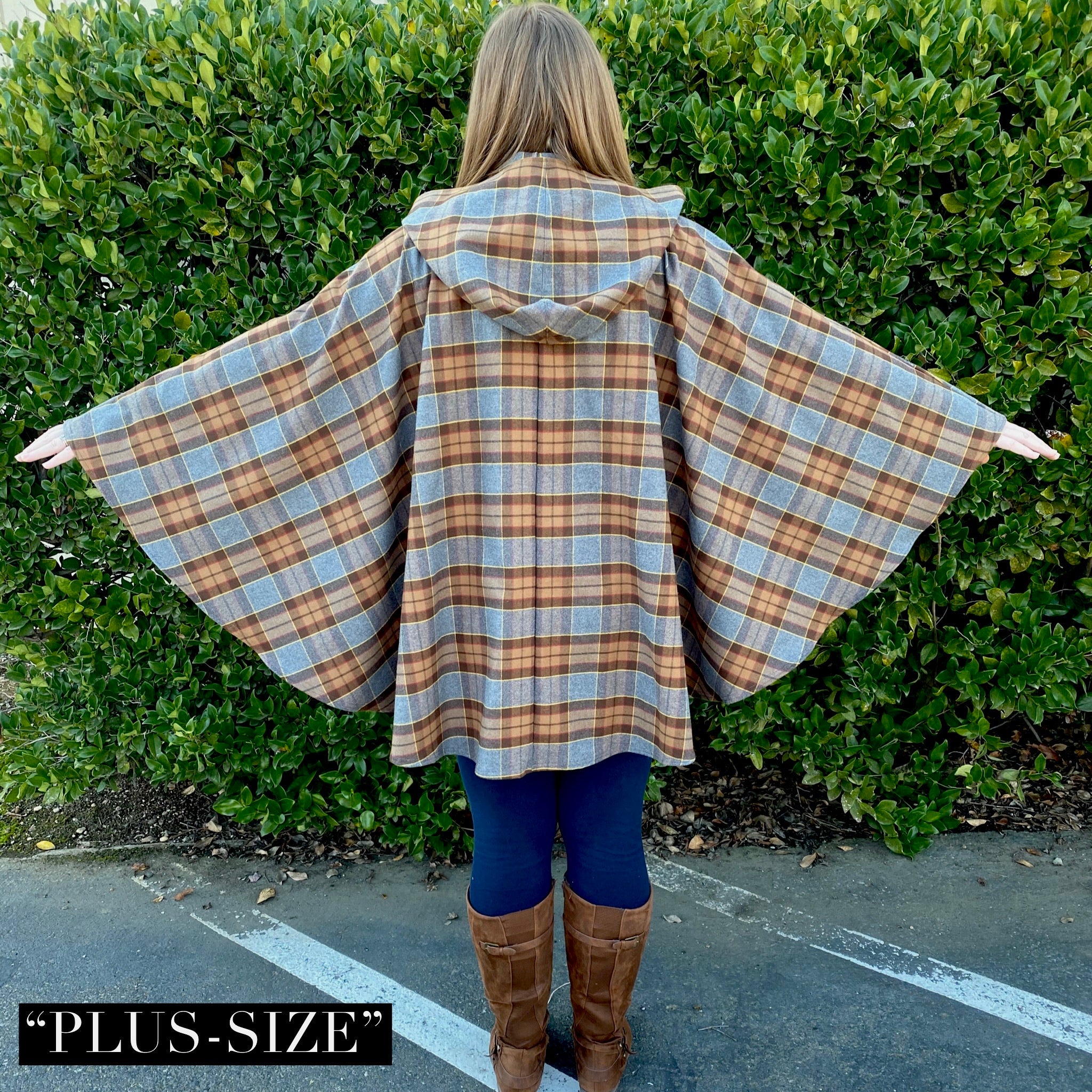 Hooded Poncho - Outlander Clan MacKenzie Inspired Tartan Hoodie