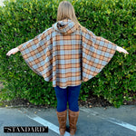 Hooded Poncho - Outlander Clan Fraser Inspired Tartan Hoodie