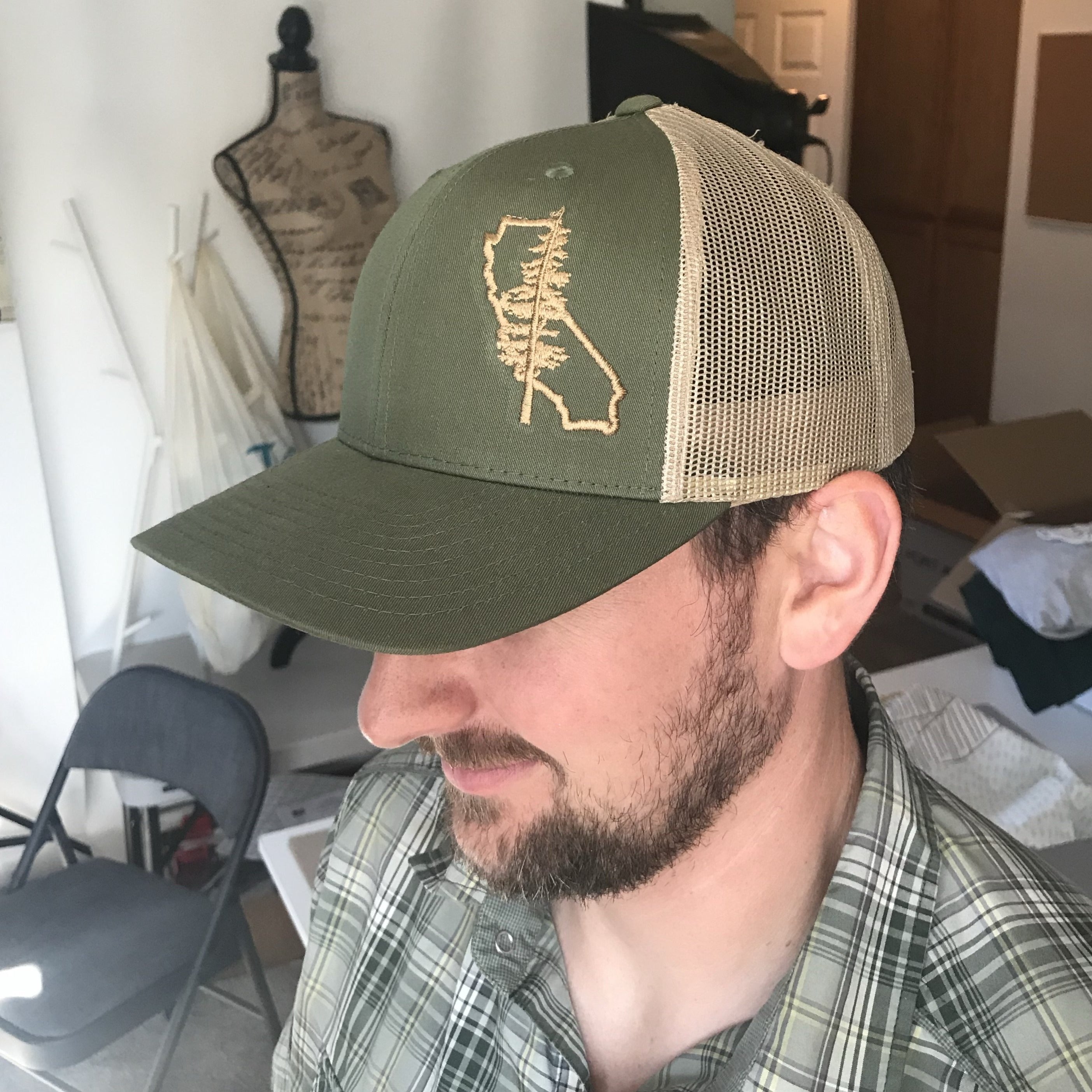 CA Tree Logo Trucker Hat Paradise Strong
