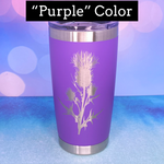 Not in the Moood Highland Cow Laser Engraved Powder Coated 20oz Double Walled Insulated Tumbler