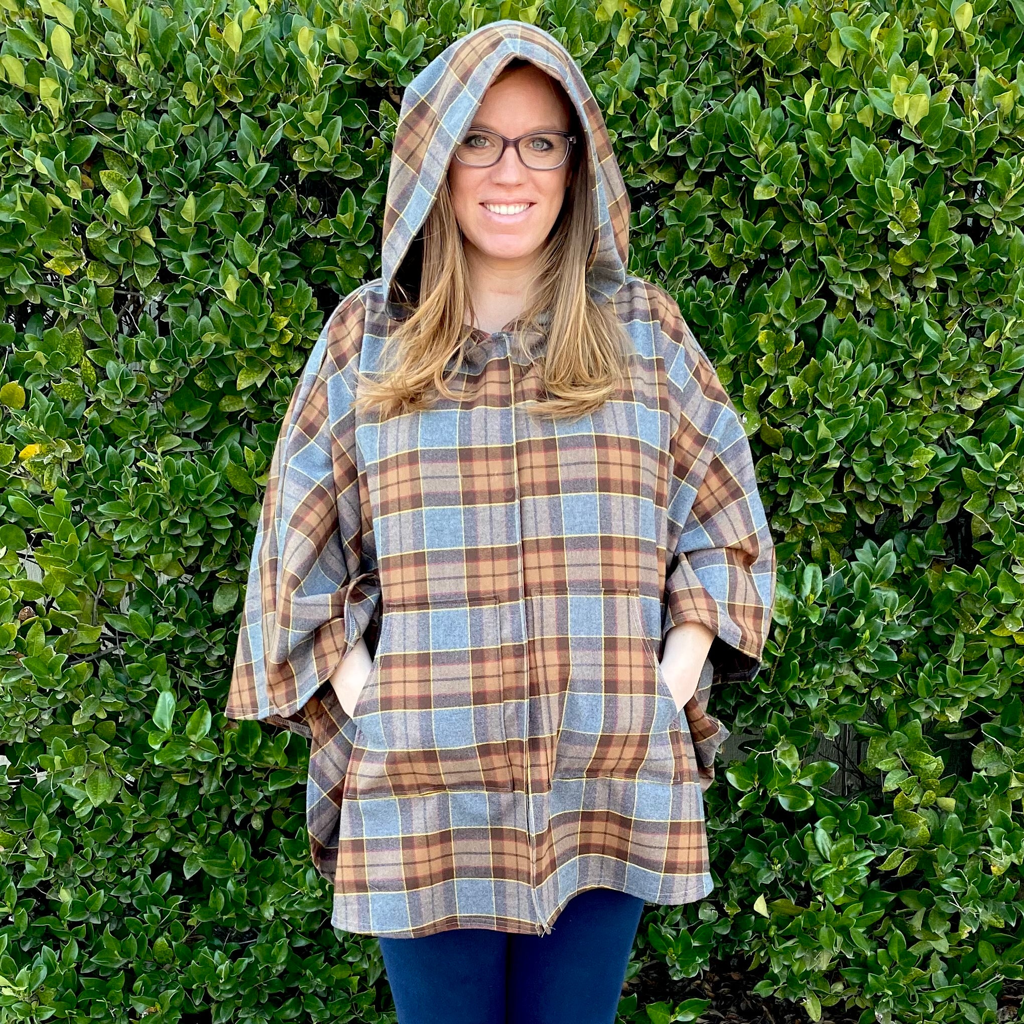 Hooded Poncho - Outlander Clan Fraser Inspired Tartan Hoodie